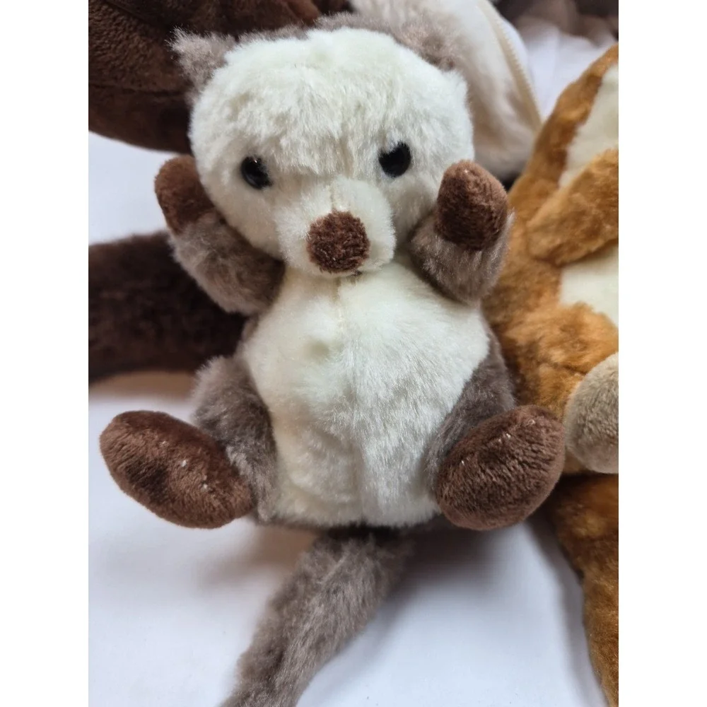 Vintage Sea Otter Plush with 3 Baby Pups Zipper Belly Stuffed Animal‎ Toy 16